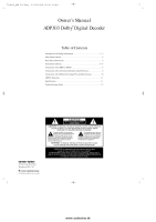 Harman-Kardon ADP-303-Owners-Manual